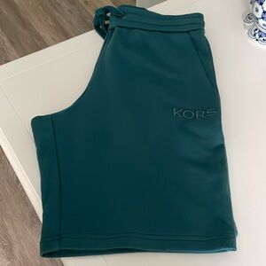 NWOT Michael Kors men’s soft sweatpant-like shorts - teal - size S